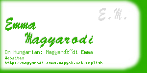 emma magyarodi business card